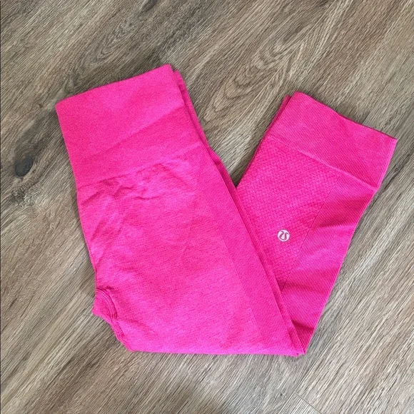 Lululemon In The Flow Crop II Heathered Jewelled Magenta - Picture 5 of 5